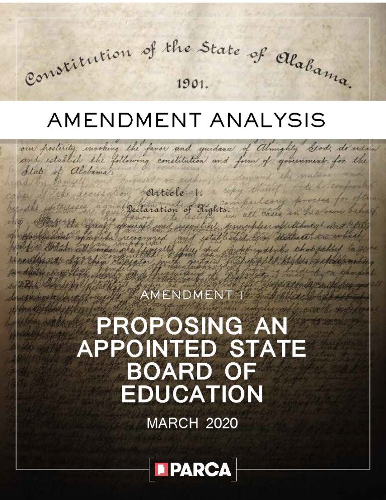 Analysis of Amendment One: Proposing an Appointed State Board of Education